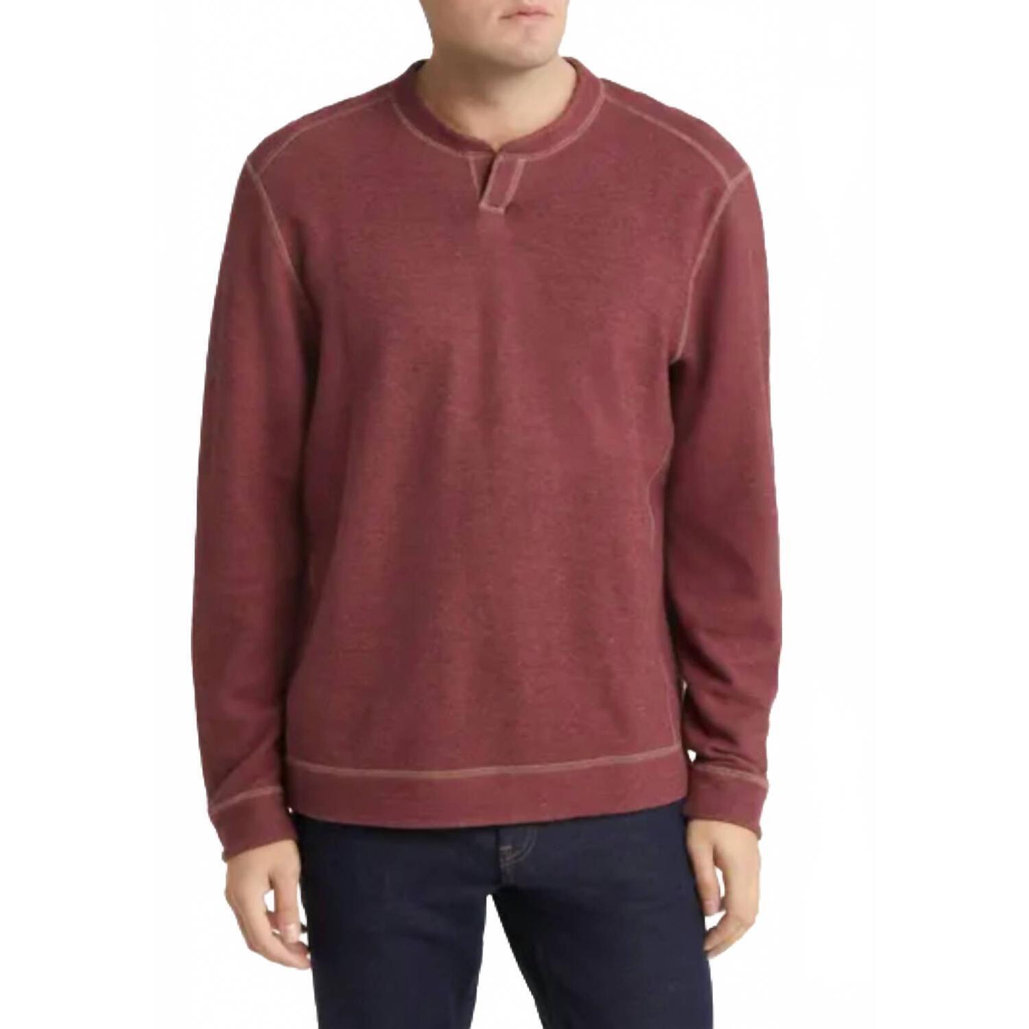 New Tommy Bahama Fliprider Abaco Sweater In Chocolate Spice